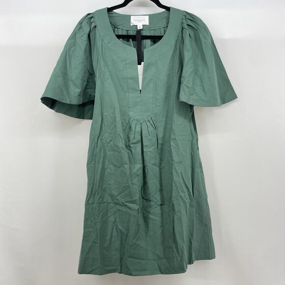 TUCKERNUCK Pomander Place Size M Celadon Finley Flutter‎ Sleeve Dress Green - Picture 2 of 8